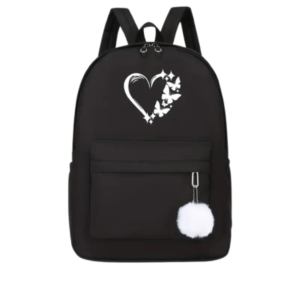 Міський рюкзак Minimal Lite з принтом серця і метелика (Р-017)