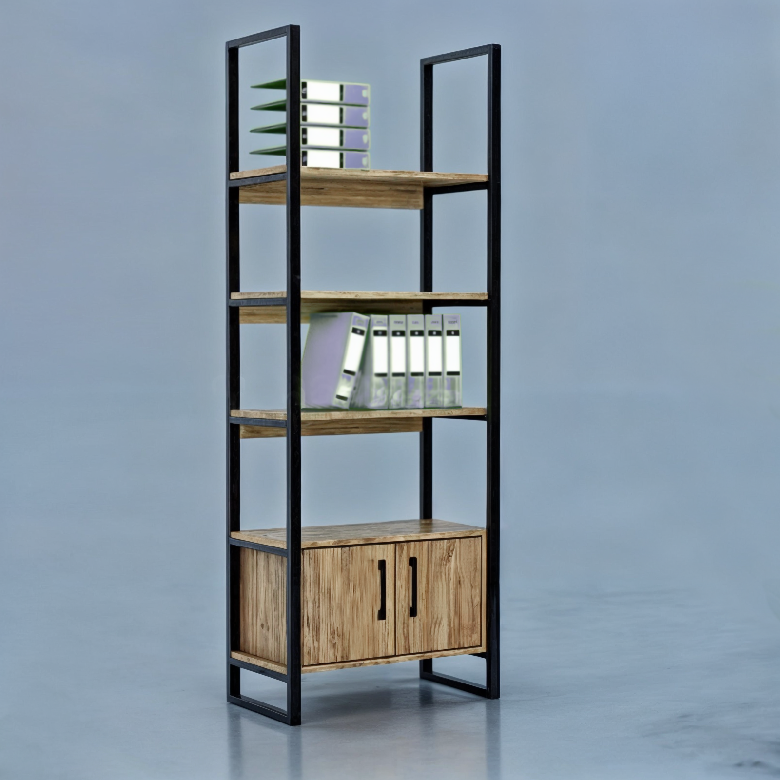 Стелаж офісний Tobi Sho LOFT Gold СЛГ/2 для документів 800x400x1900 мм Дуб аппалачі