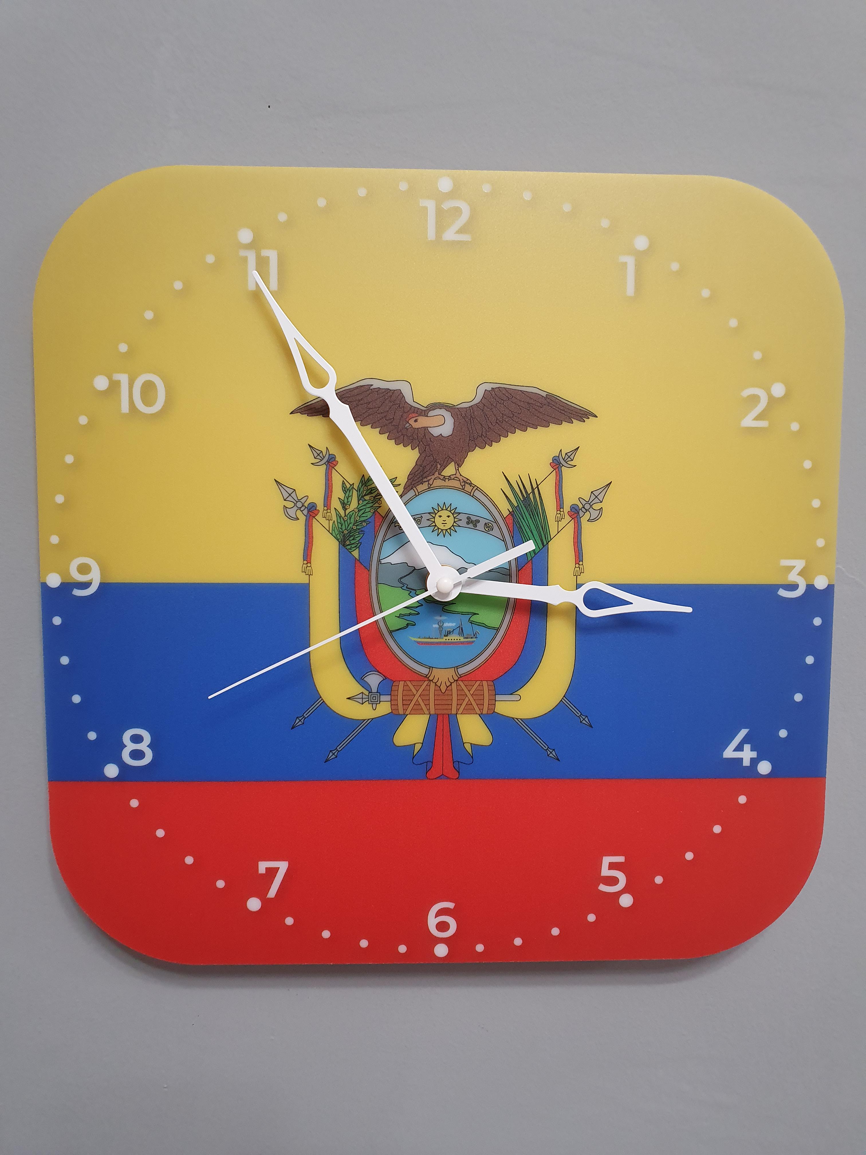 Часы настенные флаг Эквадора (3700)