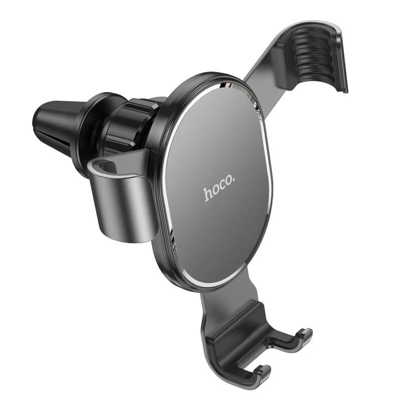 Тримач для телефону в авто Hoco Armor Metal Gravity Car Holder CA56 Plus Black (579418)