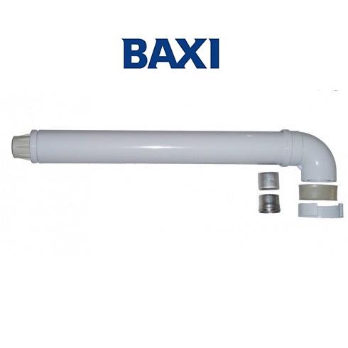 Комплект коаксіального димоходу 60/100 труба та коліно для Baxi конденс (9138157) - фото 2