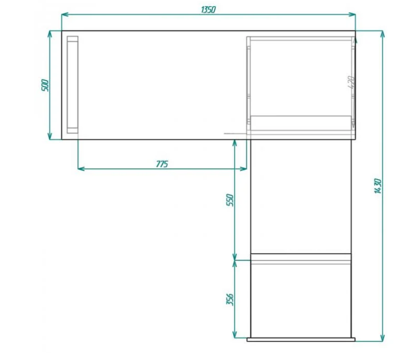 Стол-трансформер Knap Knap Hobana-Jumbo 135х50х77 см Ателье светлый - фото 5
