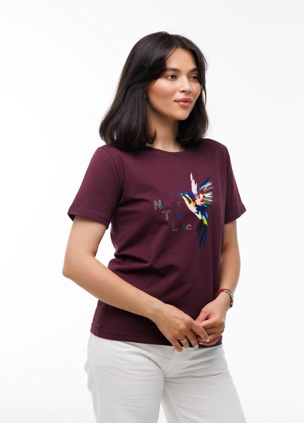 Футболка женская Наталюкс Колибри L Баклажанный (4129082813341)