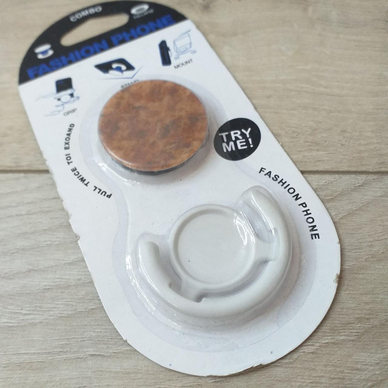 Попсокет держатель Fashion для телефона 3D коричневый мрамор Белый (KG-10508) Попсокет держатель Fashion для телефона 3D коричневый мрамор Белый (KG-10508)