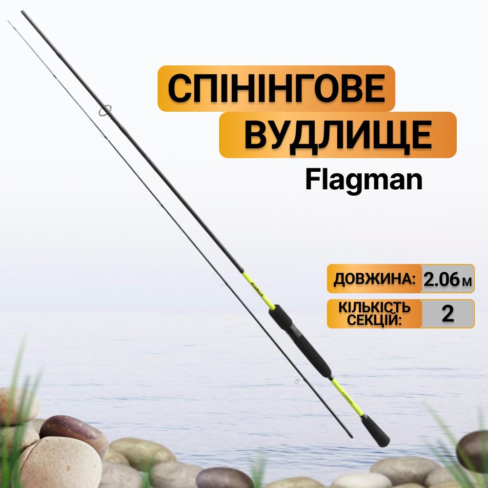 Набір спінінгове вудилище Flagman Bonus Twich 69M 2,06 м 7-28 г і котушка спінінгова Flagman Bonus 2000S 5+1 Screw-in handle - фото 2