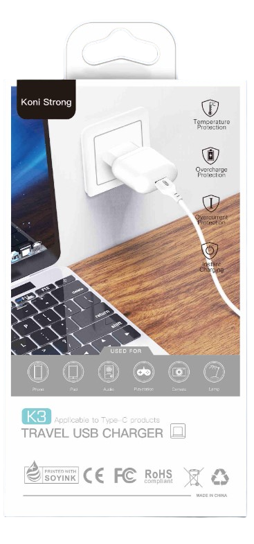 Зарядное устройство Koni Strong Micro USB cable K3M 1 USB 2,1 A 10,5W (534640)