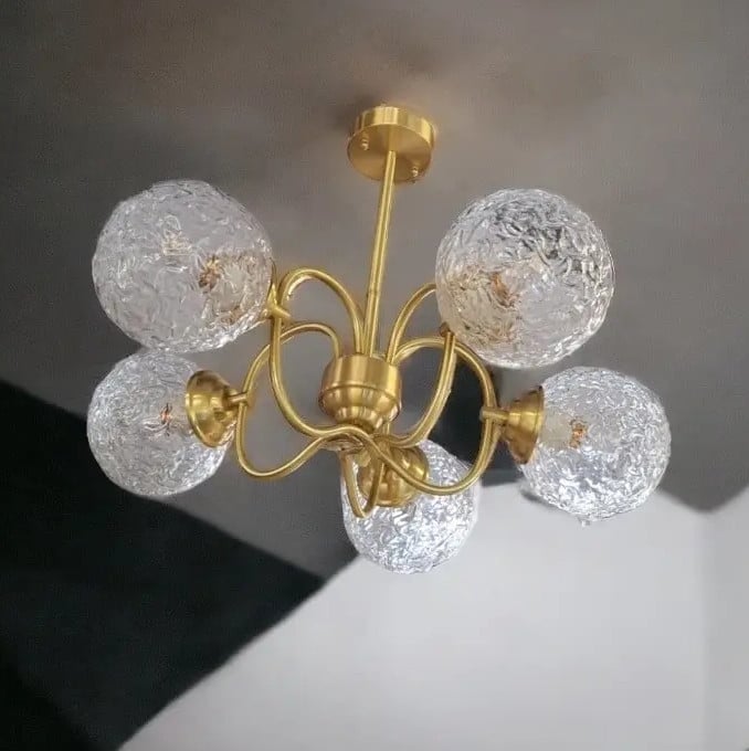 Люстра светодиодная Колокольня 5011 на 5 плафонов Золотистый