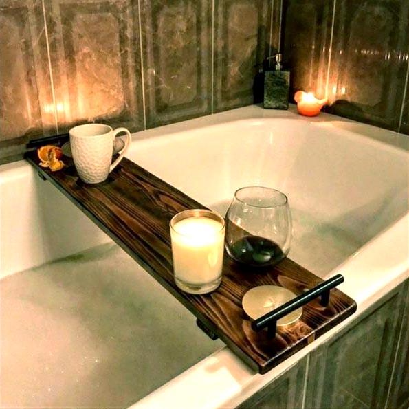 Столик-полка для ванной из дерева Харасти Мустанг (СДВ-001729)