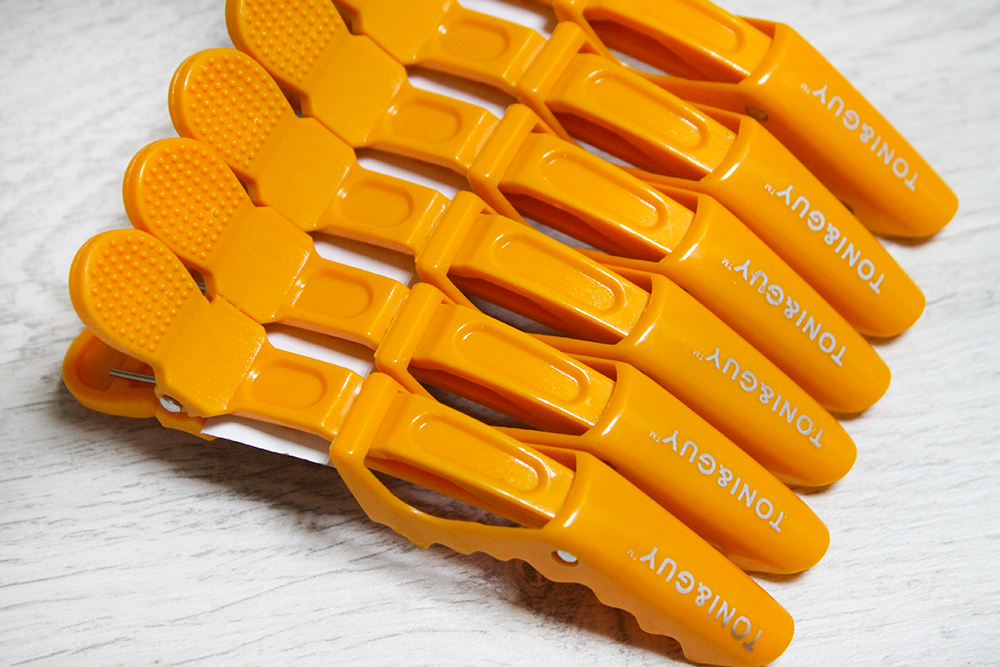 Зажимы парикмахерские для волос Tony Gu с фиксаторомy 6 шт. Оранжевый - фото 2