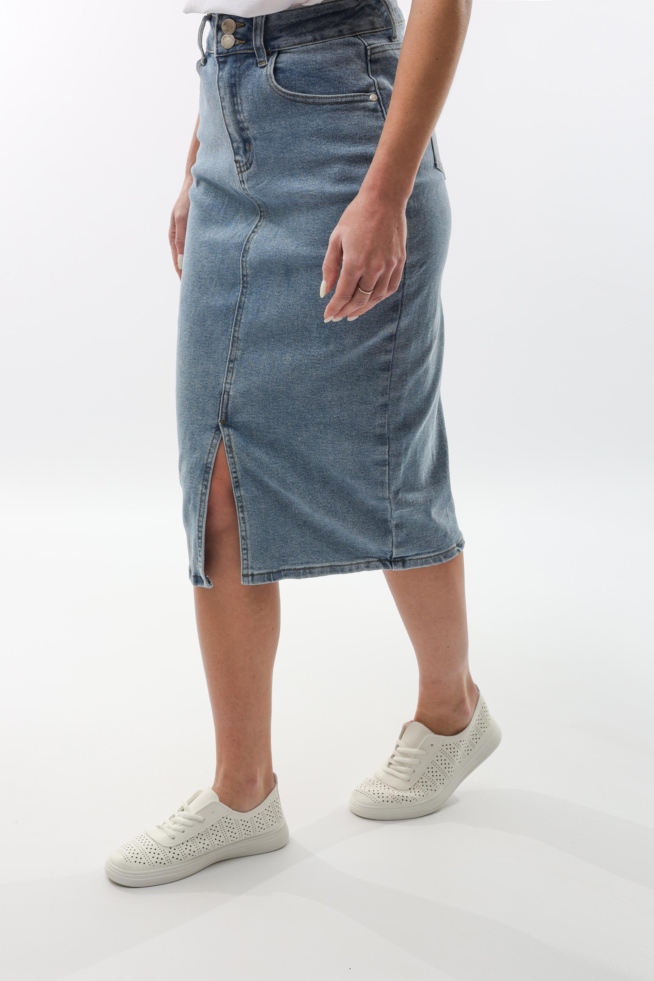 Юбка джинсовая женская est. 1991 M Синий (277550-M) - фото 3