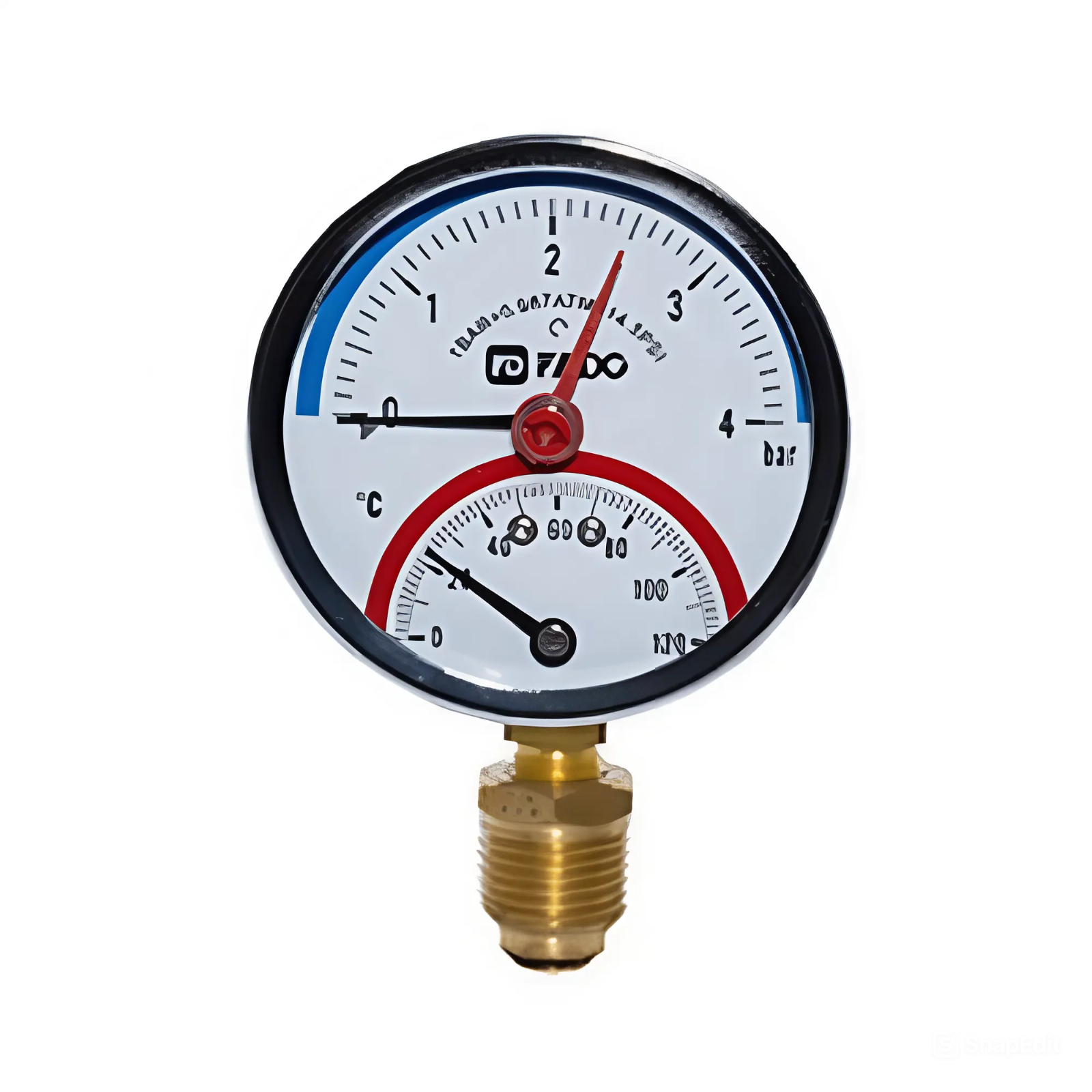 Термоманометр вертикальный FADO S.r.l Д80 120°С 4 бар 1/2" (TMV02)