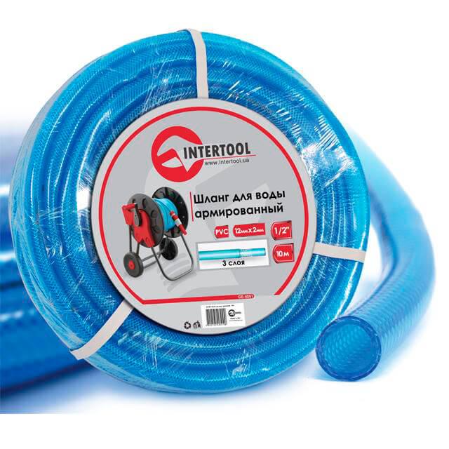Шланг для воды Intertool GE-4051 3-х слойный 1/2" 10 м армированный PVC (122600)