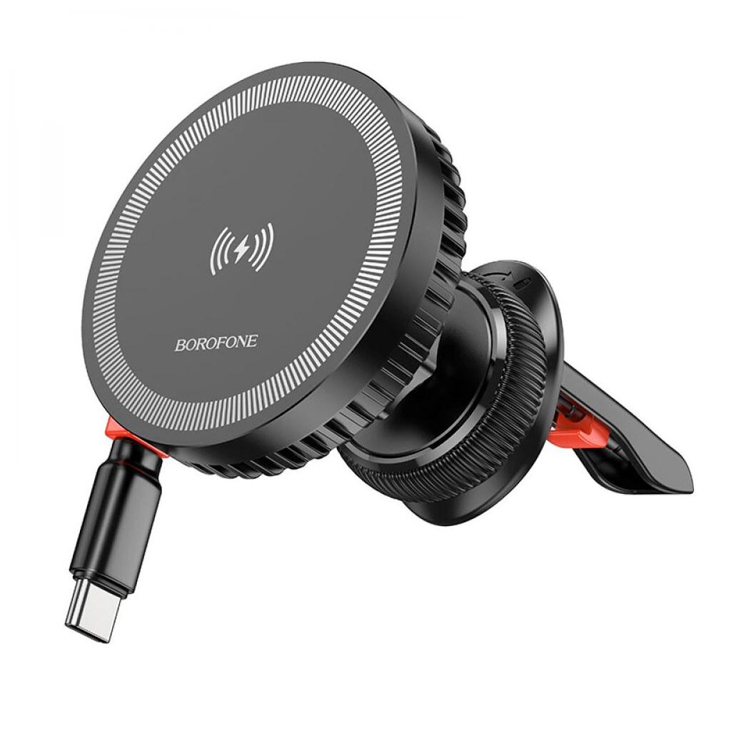 Держатель для телефона автомобильный Borofone BH207 с беспроводной зарядкой (18921198) Держатель для телефона автомобильный Borofone BH207 с беспроводной зарядкой (18921198)