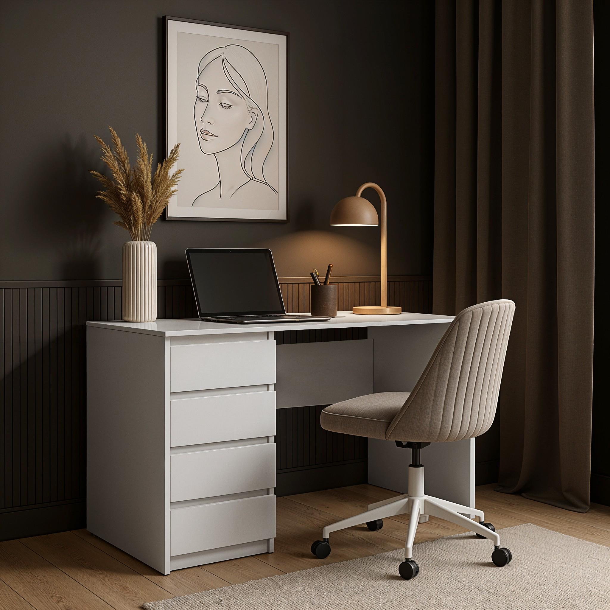 Стіл письмовий лівий Арес 1104x514x760 мм Білий Стіл письмовий лівий Арес 1104x514x760 мм Білий