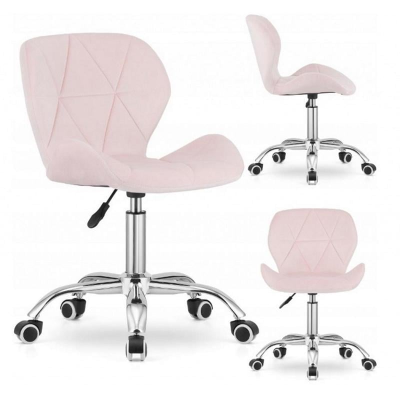 Кресло на колесах велюр Розовый (333272) - фото 6