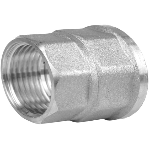 Муфта редукционная никелированная 1/2″ВРх 3/8″ВР штампованная восьмигранная А0343А НК VA (000027635) Муфта редукционная никелированная 1/2″ВРх 3/8″ВР штампованная восьмигранная А0343А НК VA (000027635)