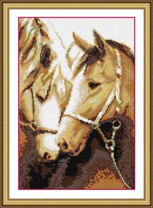 Алмазная мозаика Dream Art Преданность (лошади) 24x36 см (DA.30107)