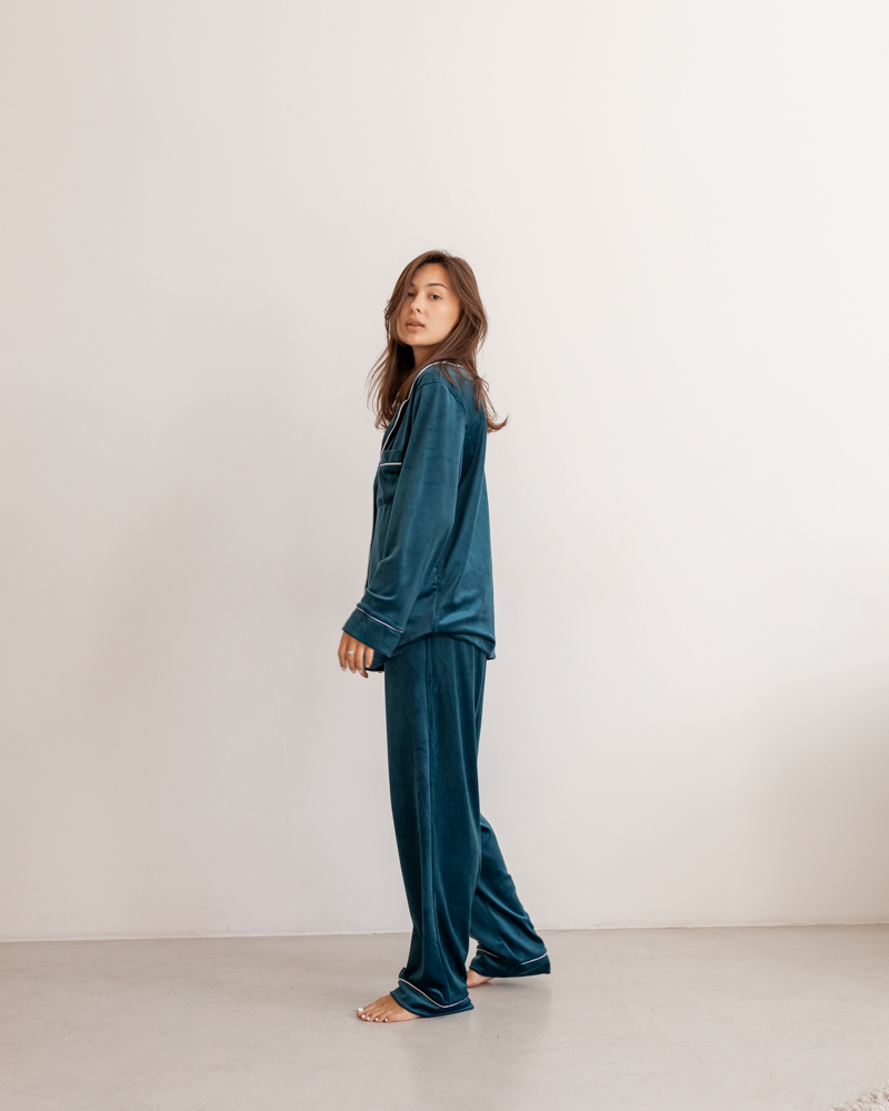 Пижама женская Модельер 7622 р. 42 Изумрудный (14075) - фото 3 Пижама женская Модельер 7622 р. 42 Изумрудный (14075) - фото 3