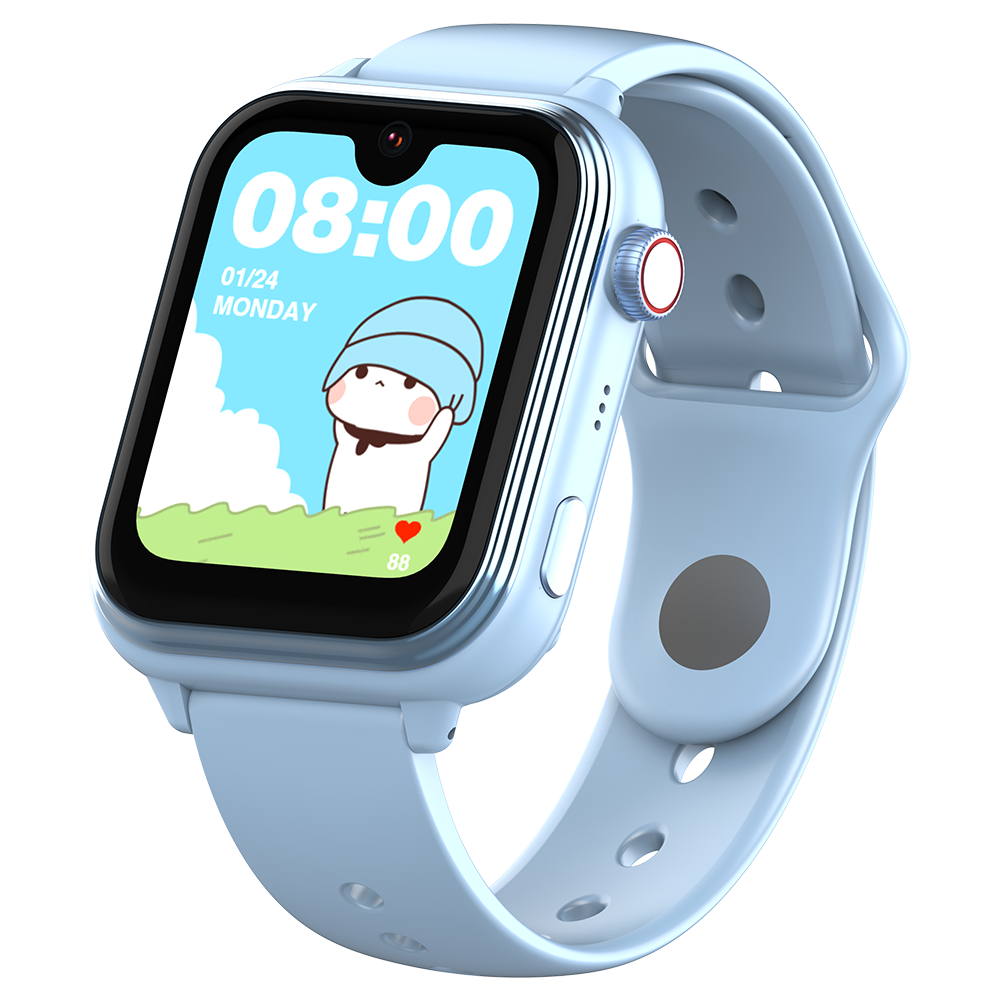 Смарт-часы детские Wonlex KT37 с видеозвонком WI-FI GPS SIM-карта Blue (18886)