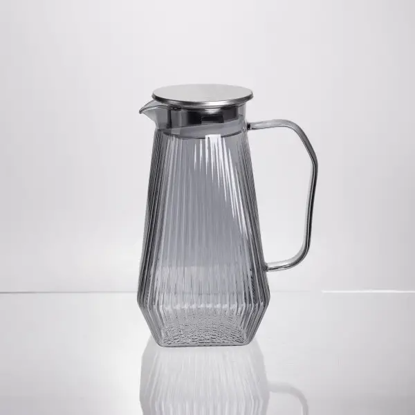 Набор кувшин со стаканами рифленые 1,8/0,2 л Серый - фото 3 Набор кувшин со стаканами рифленые 1,8/0,2 л Серый - фото 3