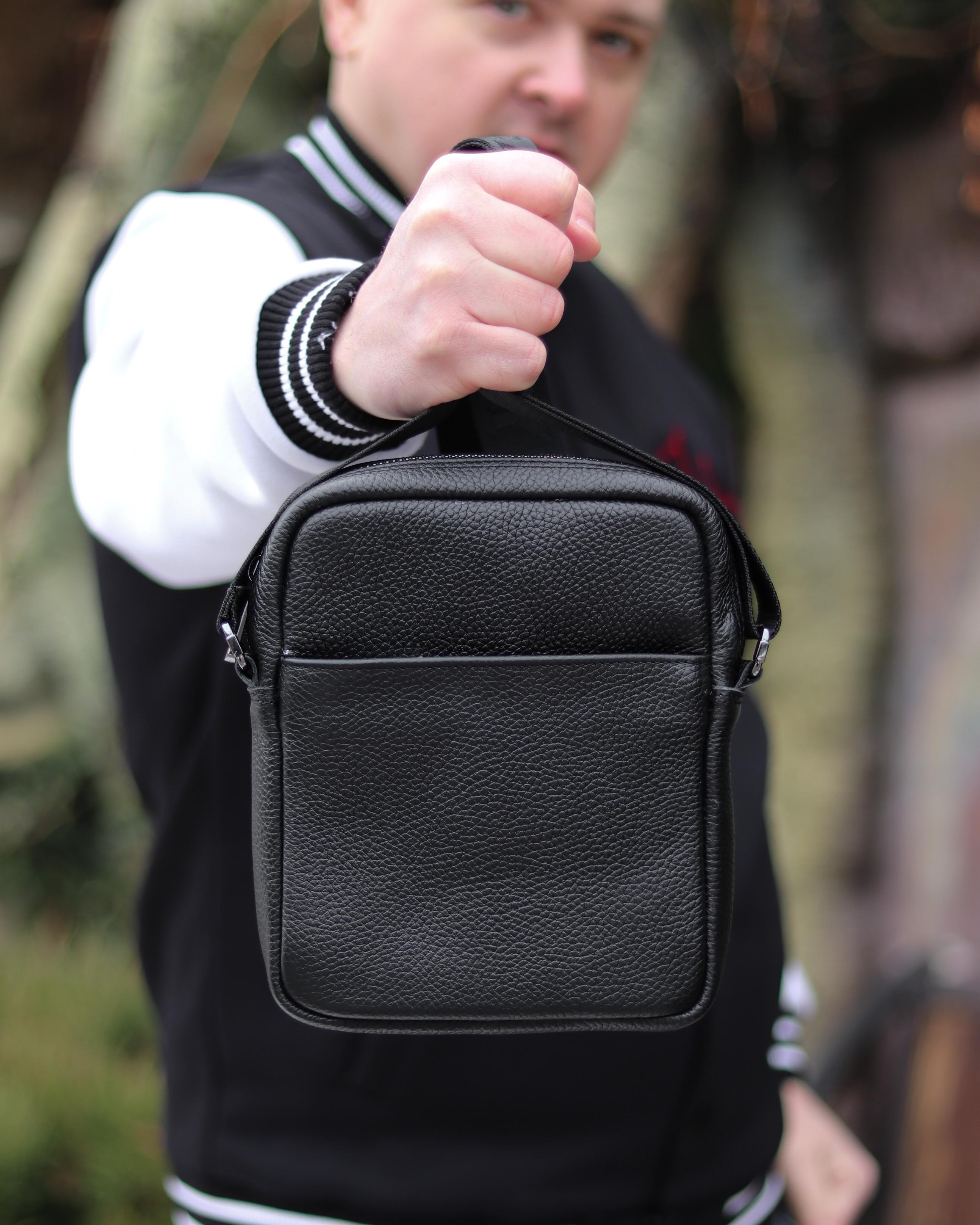 Сумка кожанная F 006 Черный