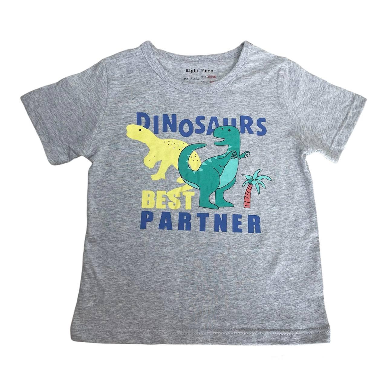 Костюм футболка с шортами Динозавр 120 см Серый (24086840) - фото 2 Костюм футболка с шортами Динозавр 120 см Серый (24086840) - фото 2