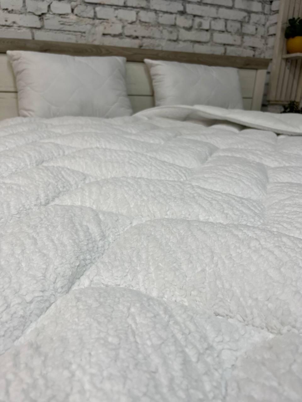 Одеяло меховое холлофайбер зимнее 155х210 см Белый (Д-Al-hutr-kovdra-001) - фото 2