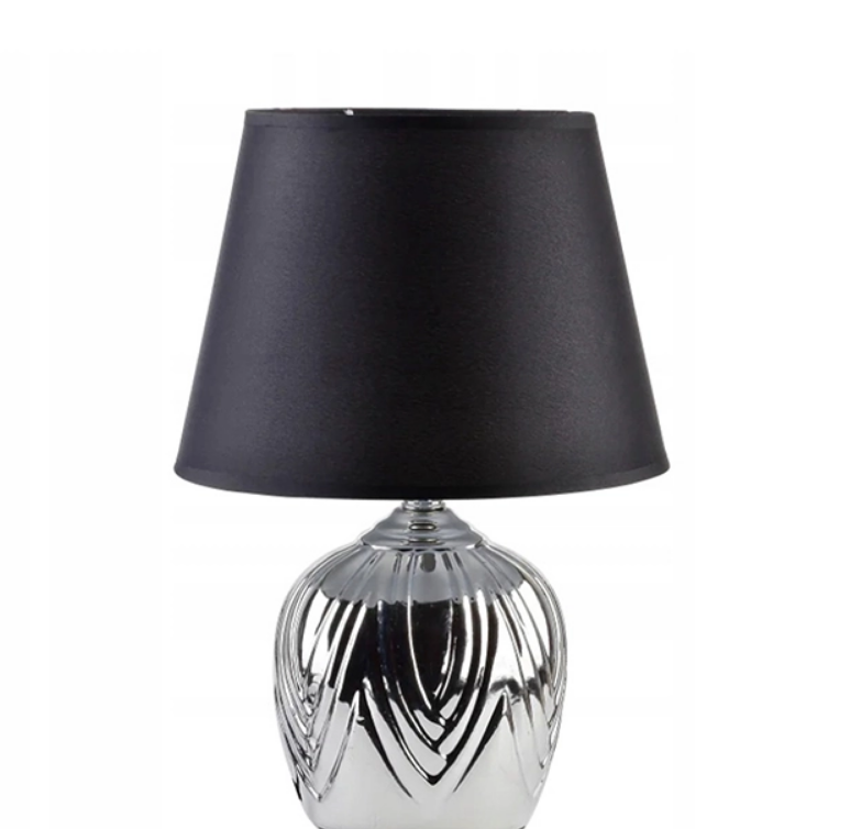 Лампа керамическая настольная Leti 33 см Silver (36054)