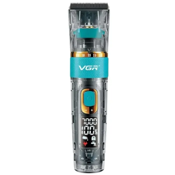 Машинка для стрижки VGR V-695 акумуляторна 5 насадок Блакитний (29952134)