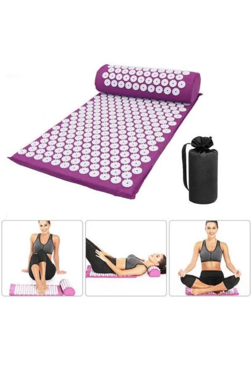 Коврик массажный с подушкой Acupressure Mat отропедический акупунктурный 65x41 см - фото 3