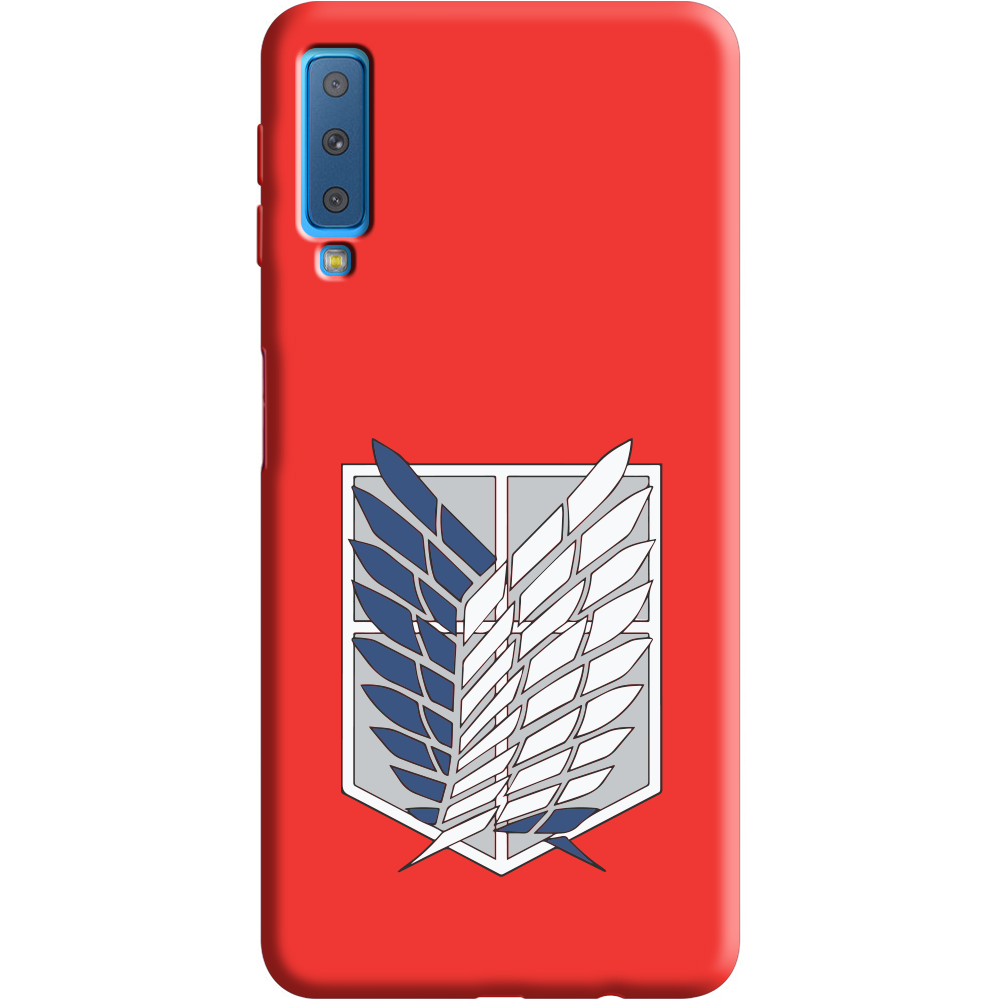 Чехол Boxface Samsung A750 Galaxy A7 2018 Атака Титанов Крылья Свободы Красный силикон (35481-bk88-36138)