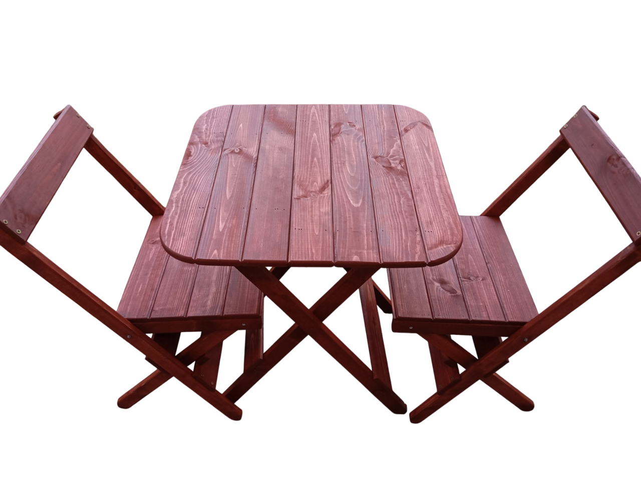 Комплект мебели деревянный стол со стульями 2 шт. из сосны (25442119)