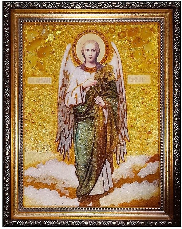 Икона Святой Архангел Гавриил янтарная 15х20 см (А0008-15х20)