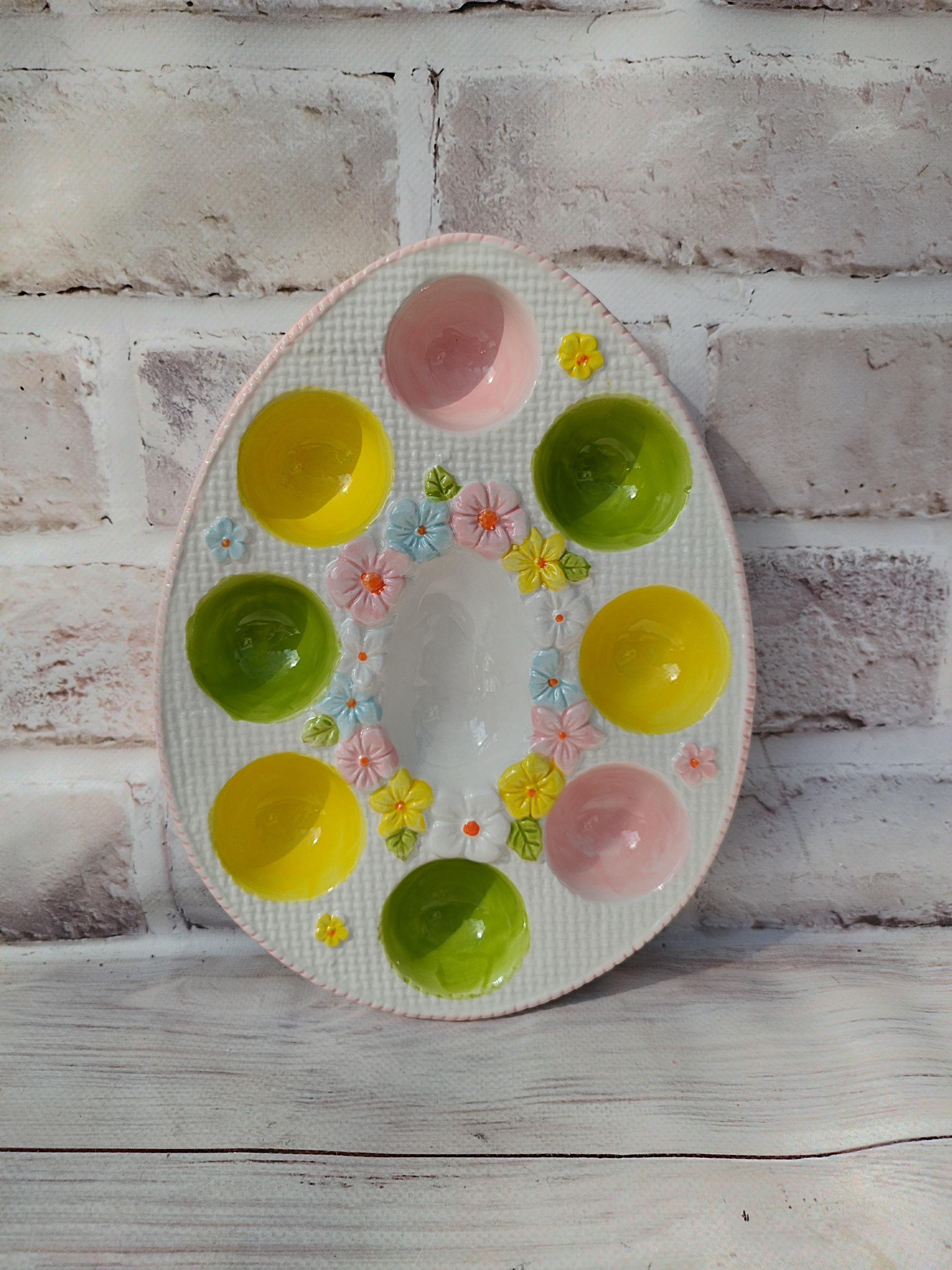Блюдо пасхальное для яиц Stenson Easter керамическое 24х18,5х2,5 см (R40708-2)