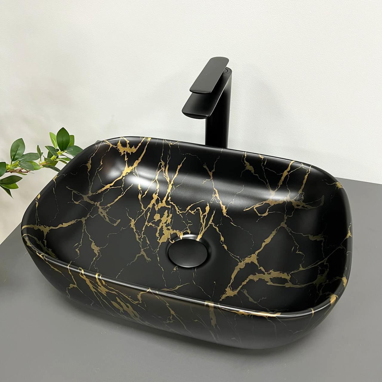 Умывальник накладной VBI RAVENNA Marble Black Matt (2808389754)