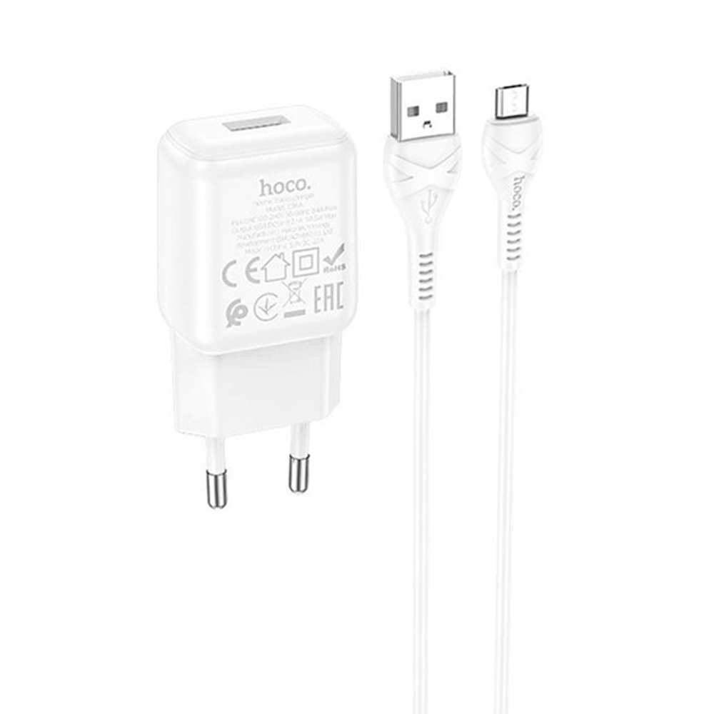 Набор зарядных устройств Hoco C96A 110-240V USB 2,1A Micro USB 1 м (26441852)