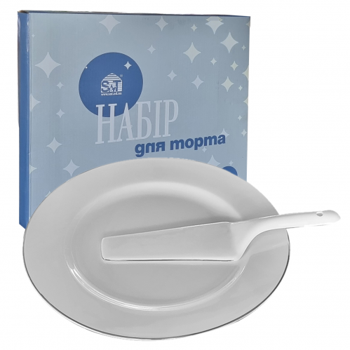 Набор для торта SNT Серебро d 27с м 2 пр. (3085-4)