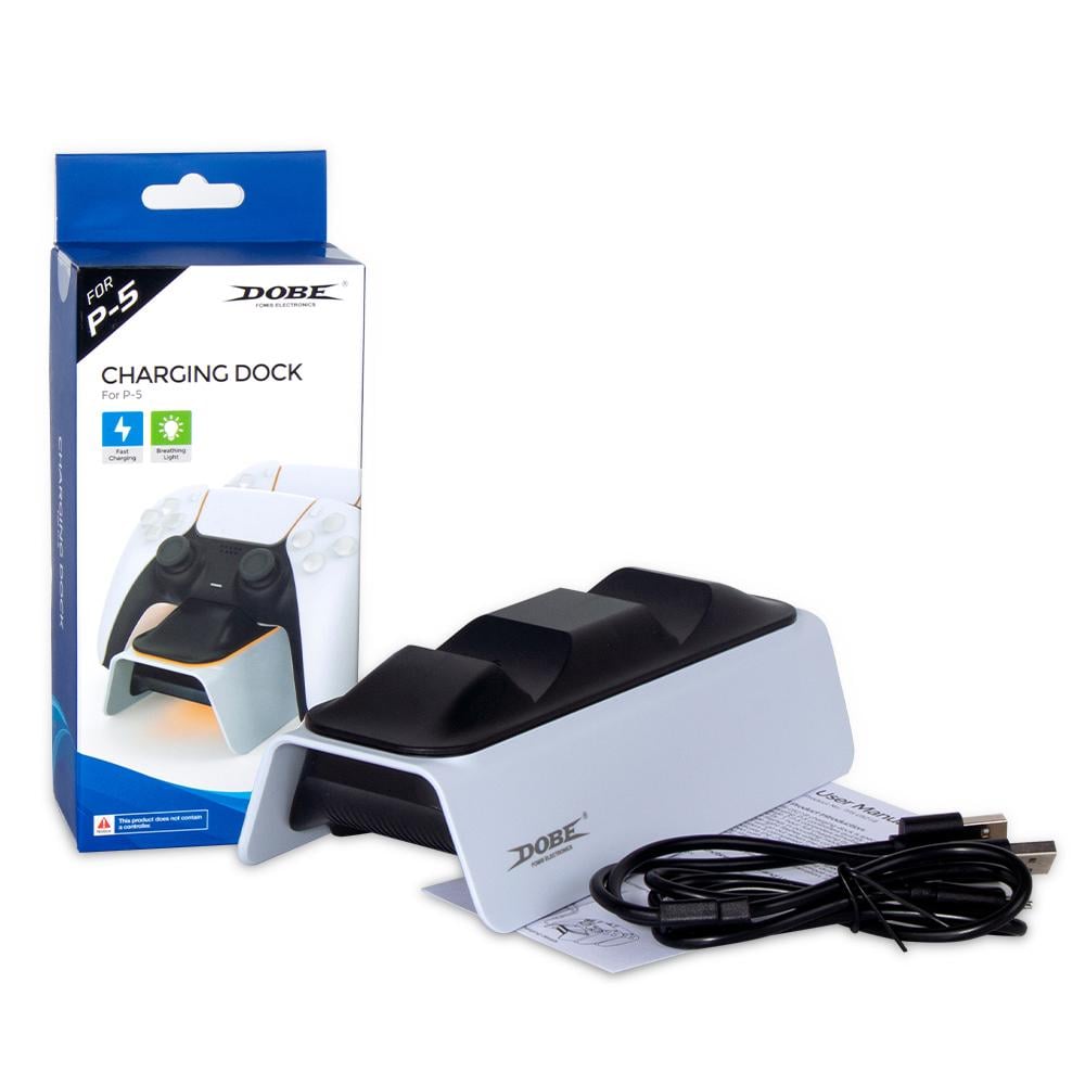 Зарядная док станция DOBE для двух геймпадов DualSense консолей Sony PlayStation 5/PlayStation 5 Digital Edition (6669659)
