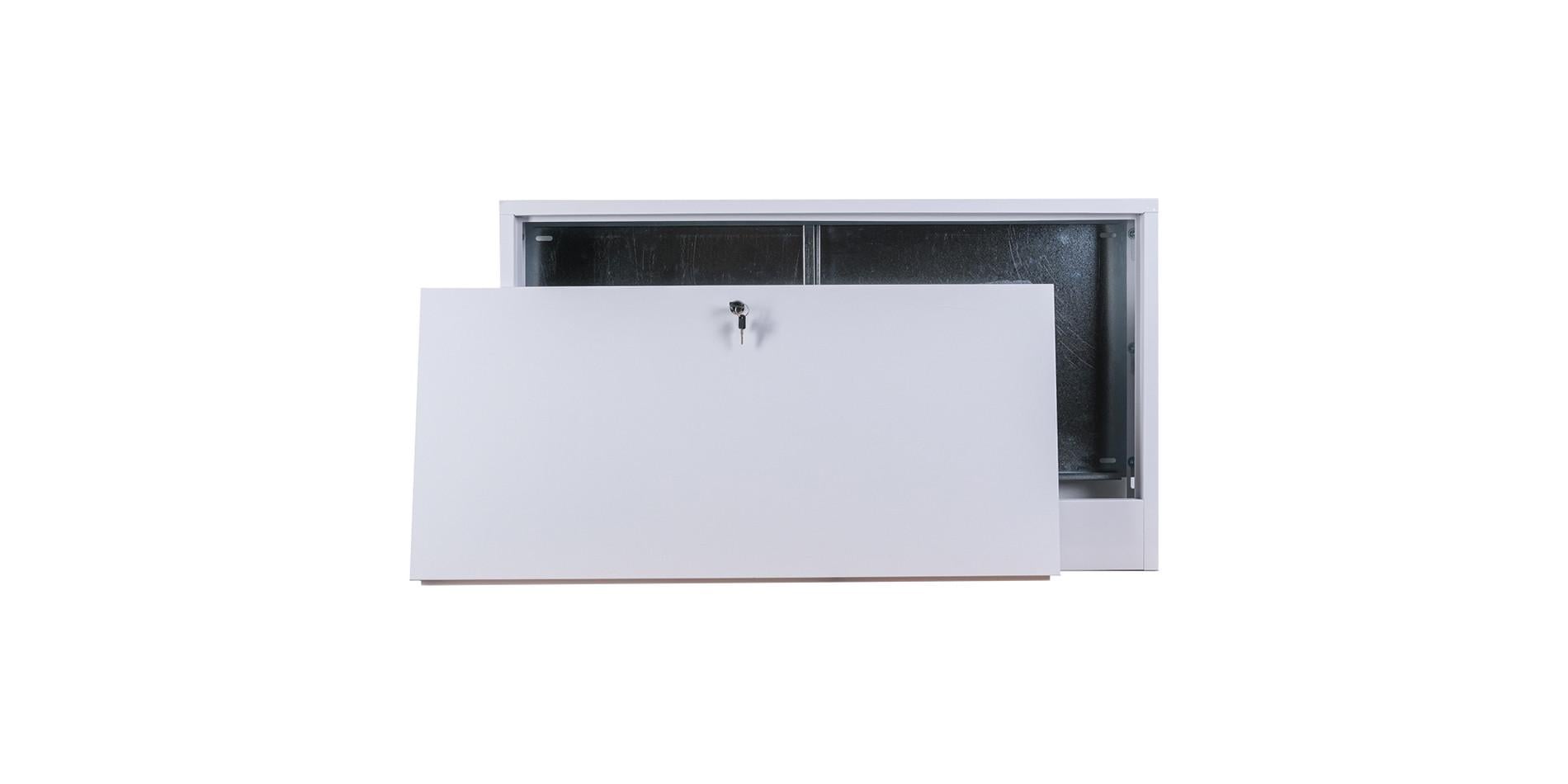 Шкаф коллекторный наружный Галиндустрия ШКЗ-05 стальной накладной с замком 580х1015х120 мм Белый (150-119-8350)