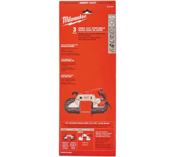 Полотно для стрічкової пилки Milwaukee по металу 1139,83 мм 3 шт. (48390561) - фото 2 Полотно для стрічкової пилки Milwaukee по металу 1139,83 мм 3 шт. (48390561) - фото 2