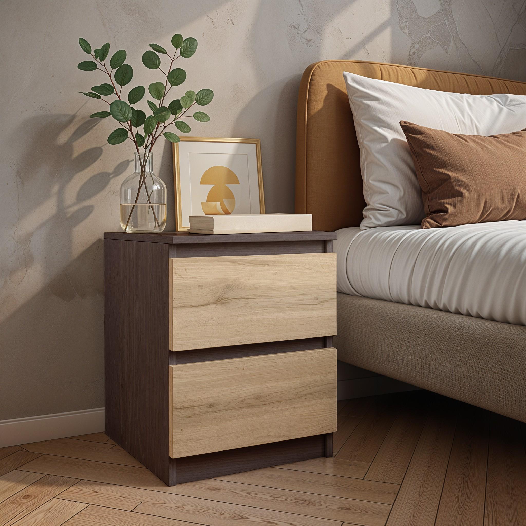 Тумба прикроватная FT-225 400х400х530 мм Венге Магия/Дуб Аппалачи - фото 1 Тумба прикроватная FT-225 400х400х530 мм Венге Магия/Дуб Аппалачи - фото 1