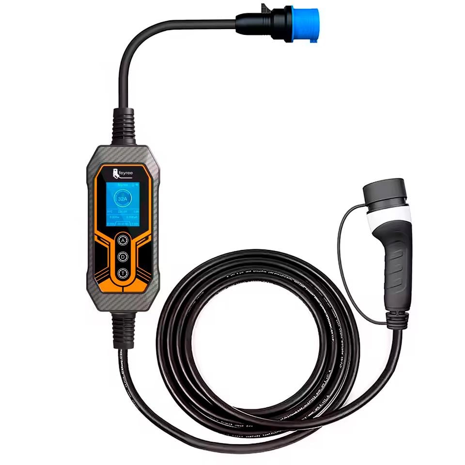 Зарядка для электромобиля Feyree 7 кВт 32A Type2 Lion EV-K8 Wi-Fi (FY7-32-1PH-TP2-K8)