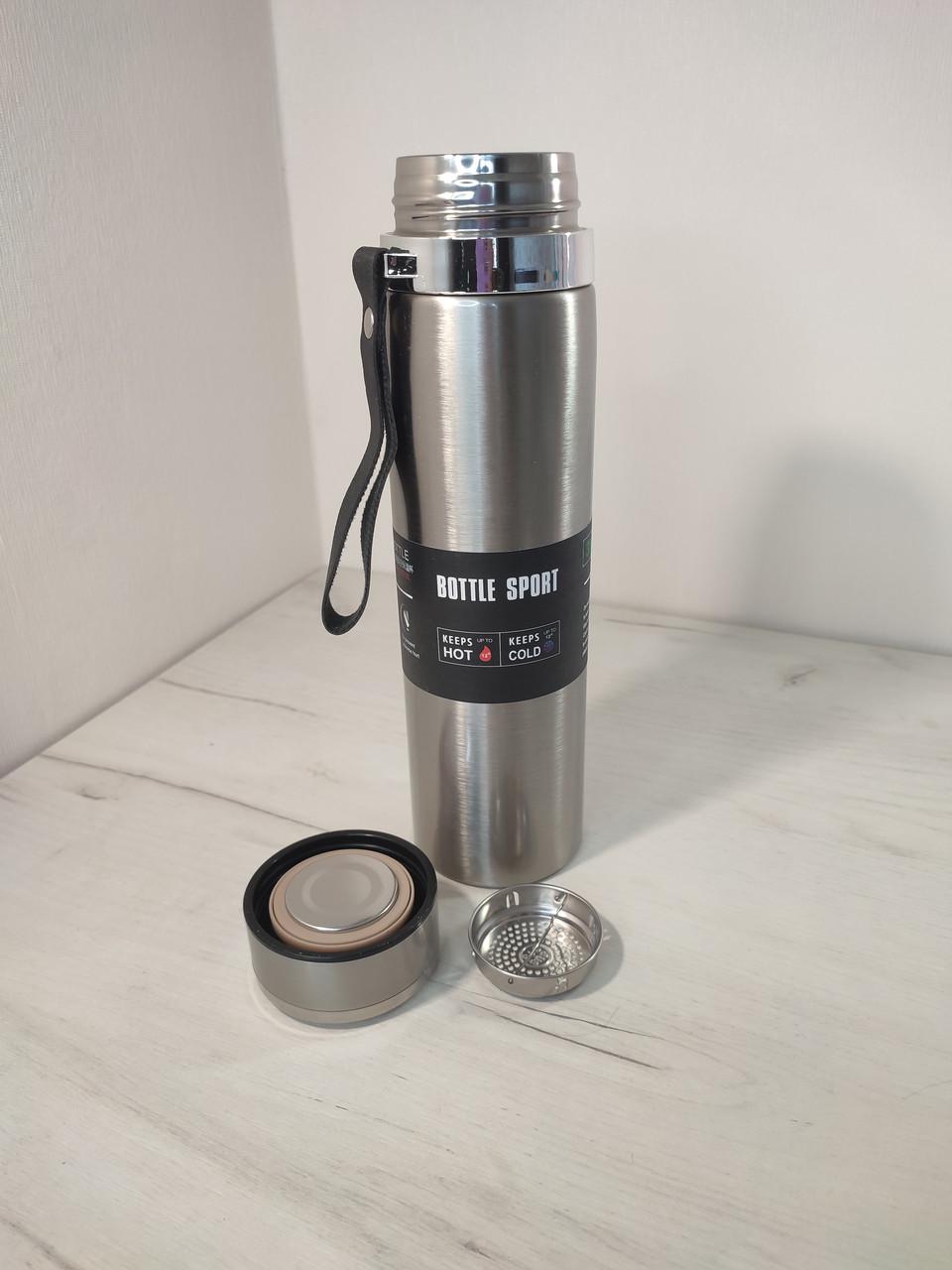 Термос из нержавеющей стали для воды чая кофе вакуумный 1000 мл - фото 10