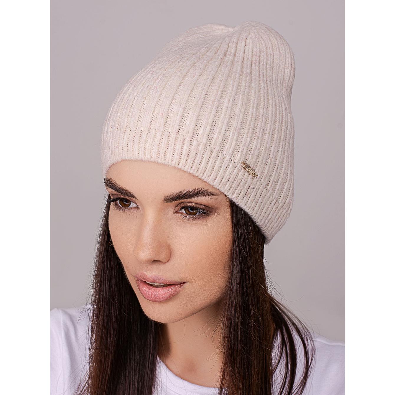 Шапка жіноча Leks ФЛЕШ подовжена без відвороту одинарна з невеликим в'язаним манжетом one size Перлина (258331) - фото 1 Шапка жіноча Leks ФЛЕШ подовжена без відвороту одинарна з невеликим в'язаним манжетом one size Перлина (258331) - фото 1