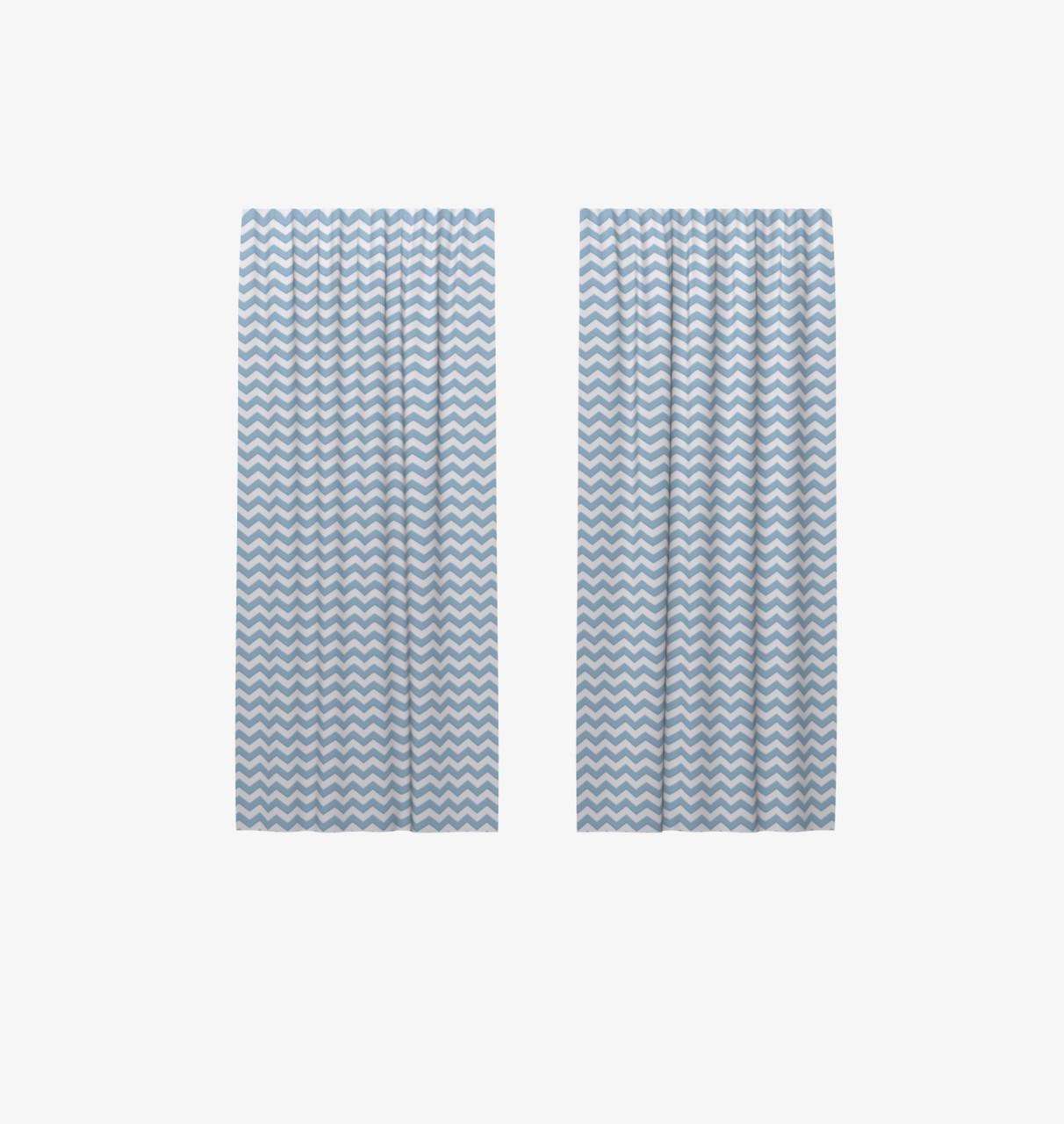 Шторы хлопковые BIG YETI Зигзаг 180х240 см Blue (с1-19462v23) Шторы хлопковые BIG YETI Зигзаг 180х240 см Blue (с1-19462v23)