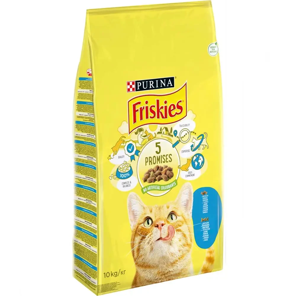 Сухий корм для котів Friskies лосось та овочі 10 кг (5997204515469) - фото 1 Сухий корм для котів Friskies лосось та овочі 10 кг (5997204515469) - фото 1