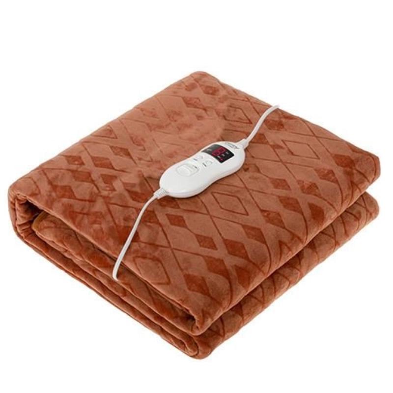 Электропростынь с подогревом Camry CR 7435 флисовая с таймером 8 уровней нагрева 150х80 см 60 Вт Коричневый