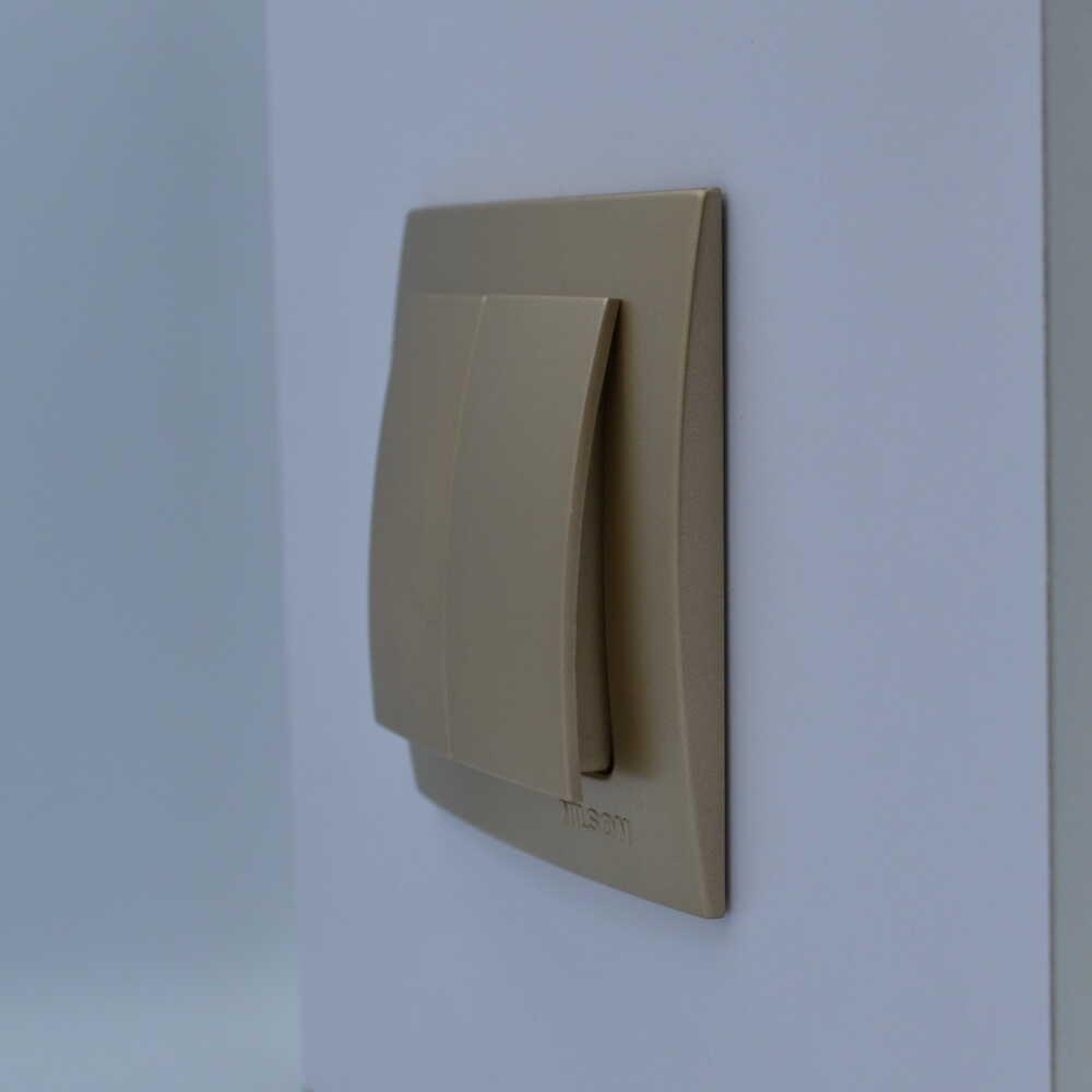 Выключатель двухклавишный Nilson Touran Золотой (27548803) - фото 4 Выключатель двухклавишный Nilson Touran Золотой (27548803) - фото 4