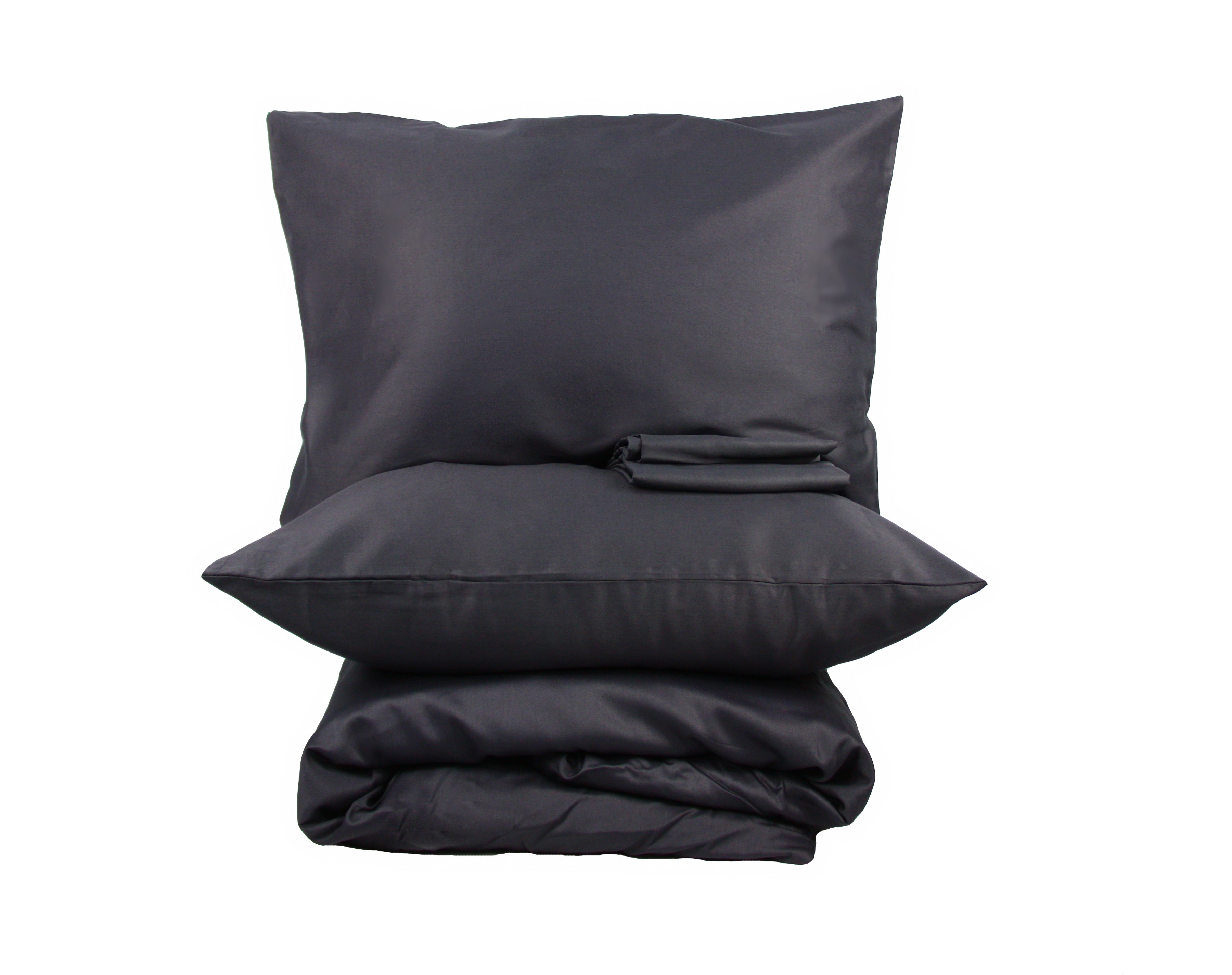 Набор наволочек сатин 50х70 см 2 шт. Антрацит