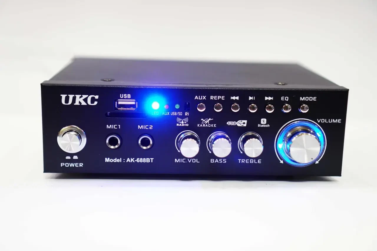 Усилитель звука UKC AK-688BT двухканальный усилитель FM-радио и US 30W (9489) - фото 5 Усилитель звука UKC AK-688BT двухканальный усилитель FM-радио и US 30W (9489) - фото 5
